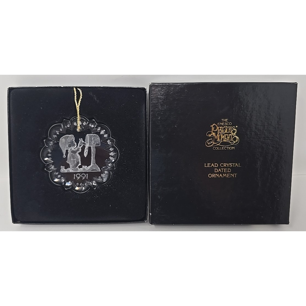 Vintage 1991 Preciousβ Moments Lead Crystal Ornament in box U207